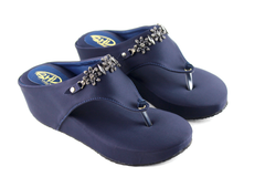 FitFlop Women's Rumba Beaded Toe-Post Sandals Navy